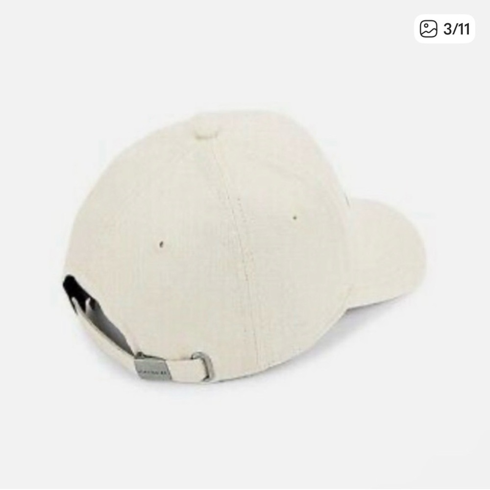 Coach Cream Embroidered Logo Baseball Cap - Picture 3 of 11